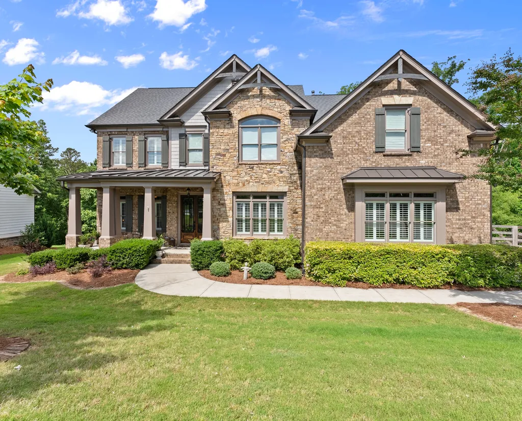 Stone and brick home at 6625 Baywood Run, Cumming